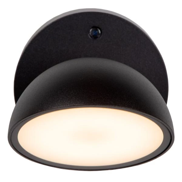 Lucide FINN - Wandlamp Binnen/Buiten - LED - 1x12W 3000K - IP54 - Dag/nacht sensor - Zwart - detail 2